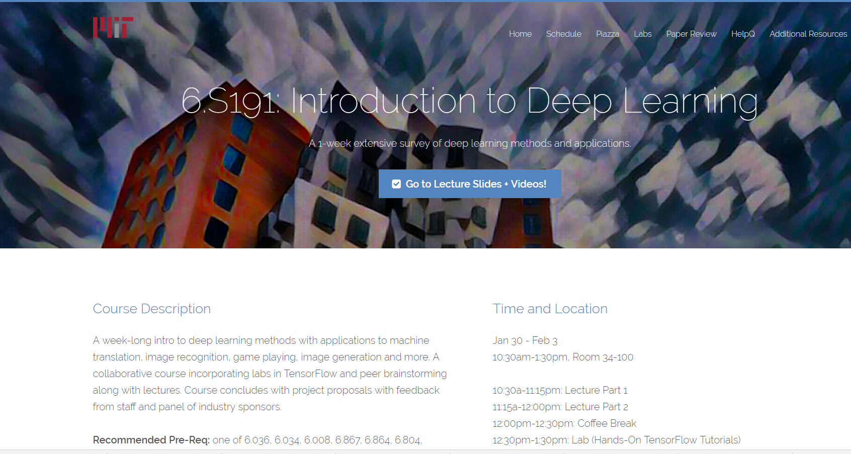 Introduction to Deep Learning at MIT – Artificial intelligence